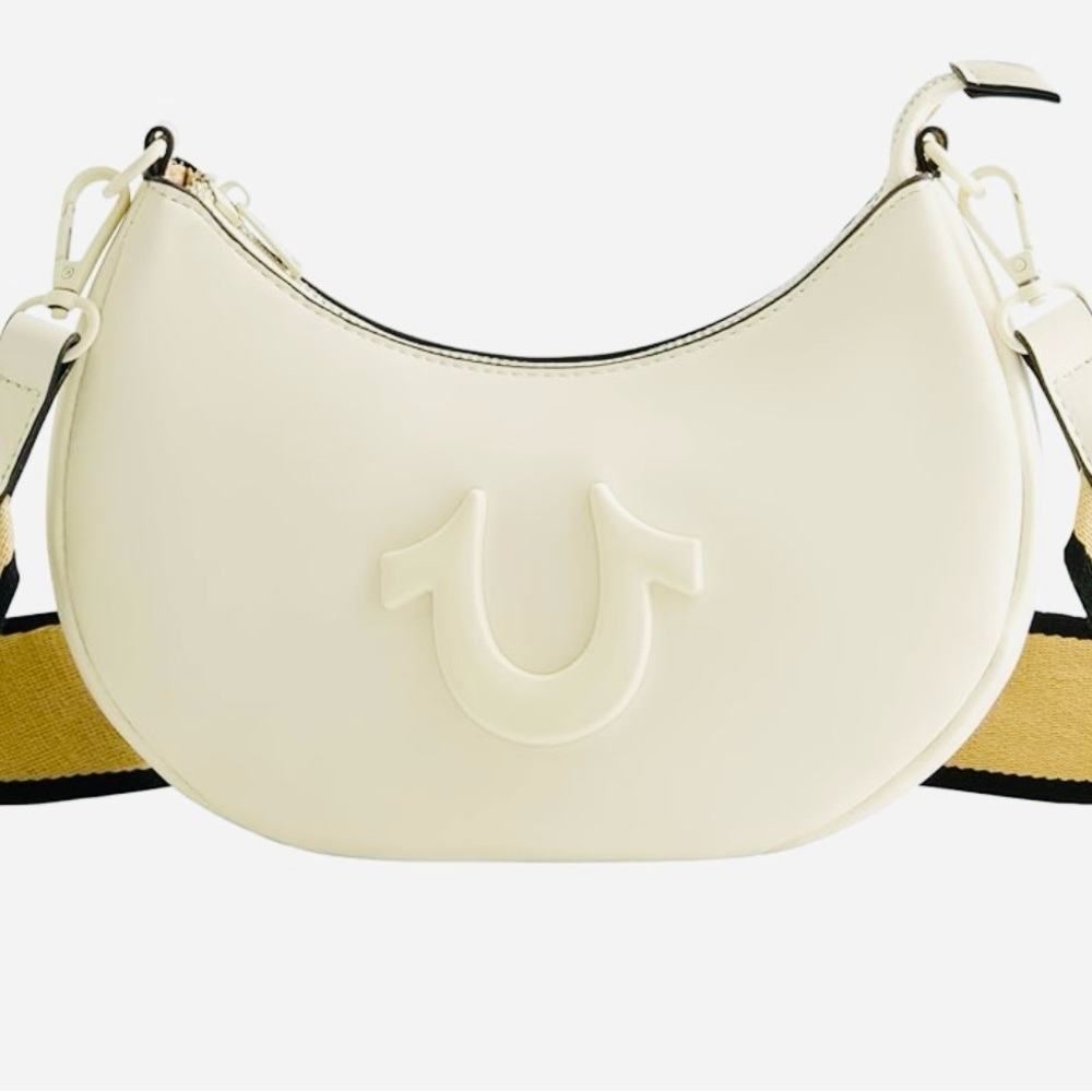 NEW TRUE Religion Stylish Cream Crossbody Bag